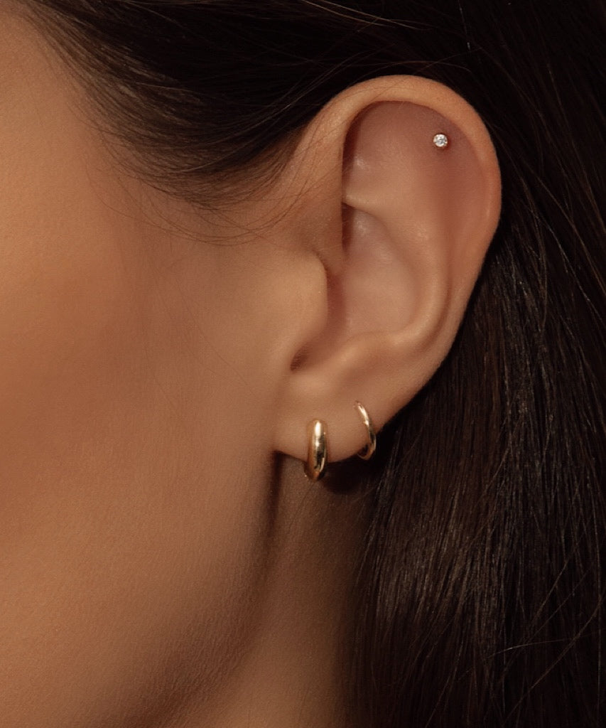 Mini Aro Earring - 14k White Gold – Varon Official